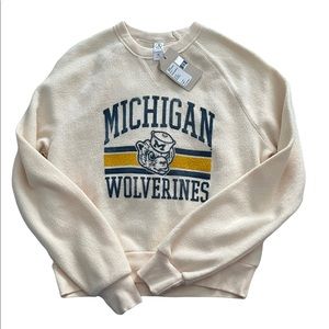 Michigan Wolverines Alternative Apparel Women's Eco-Teddy Baby Champ Tri-Blend S